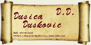 Dušica Dušković vizit kartica
